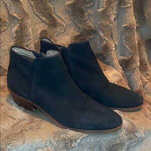 Sam Edelman Black Suede Ankle Boots